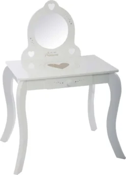 Atmosphera Créateur D'intérieur Schminktisch MDF-Platte Glas Weiß 91 Cm X 71,5 Cm X 51 Cm -Vidaxlko Verkaufe b0a4175c7a9db841566513676f47b1aa