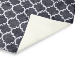 Badematte Badezimmerteppich Rutschhemmend Marrakesch Schwarz 50 X 80 Cm -Vidaxlko Verkaufe b1cdadf7fd1038e27153f92243683933