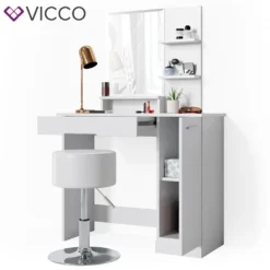 Vicco Schminktisch JULIA Weiß Frisiertisch Kommode Frisierkommode Spiegel -Vidaxlko Verkaufe b1eac7951a69b7c817d6fe21e0f3fd82