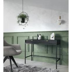 Stilvoller Schminktisch Nova Für Das Schlafzimmer In Schwarz Mit Dekorativer Front. -Vidaxlko Verkaufe b24a1478cf583cc3a4978d02d886dc10