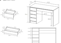 GRAINGOLD Schminktisch Anes - Kosmetiktisch Mit Schubladen - Frisiertisch, Schminkkommode Mit Spiegel - Moderne Jugendzimmer - Weiß -Vidaxlko Verkaufe b252e43c8e1ac29c0e2493364f4bf4a9
