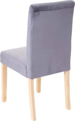 4er-Set Esszimmerstuhl Stuhl Küchenstuhl Littau, Samt Grau, Helle Beine -Vidaxlko Verkaufe b3331b6794f704574e9786b8200bddcd