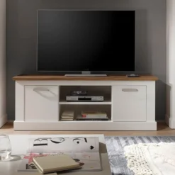 Trendteam Wohnen TV-Unterteil Toronto Pinie Weiß Struktur NB 160 X 60 X 52 Cm -Vidaxlko Verkaufe b38420f4dc48ba408d1852a6562b3953