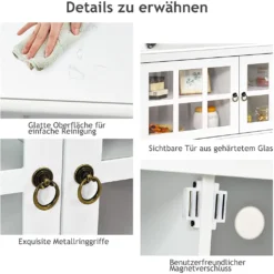 GOPLUS Fernsehschrank Für TV Bis Zu 50 Zoll, Lowboard Fernsehtisch, Gehärtetem Glas Für Leichte Kabelführung, Für Wohnzimmer Balkon Schlafzimmer (Weiß) -Vidaxlko Verkaufe b3a37a707d7f043b85bfb2145a02cb61