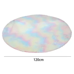 120cm Regenbogen Hochflor Runden Teppich Wohnzimmer Fellteppich Kunstfell Flauschig Dicker Waschmaschinenfest -Vidaxlko Verkaufe b449e76d96824a4f48d046f6802cd54e