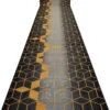 Läufer Antirutsch 67 Cm HEKSAGON Hexagon Schwarz / Gold Schwarz 67x220 Cm