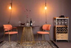 White Label Jolien 2-er Set Stühle Gold / Pink -Vidaxlko Verkaufe b578152c4c516d36f20e8a517c9a6742