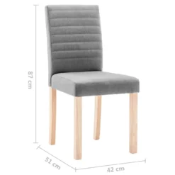 VidaXL Esszimmerstühle 4 Stk. Hellgrau Stoff -Vidaxlko Verkaufe b62f58fe0ba0825e32102c82ccda2f64