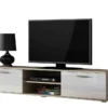 TV-Lowboard Fernsehtisch TV - Schrank Mit Zwei Türen 180 SOHO SH3E Eiche Sonoma / Weiß Hochglanz 180 X 37 X 43cm