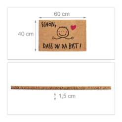 Relaxdays Fußmatte Kokos SCHÖN, DASS DU DA BIST -Vidaxlko Verkaufe b7700b1f2e5a6a7e2517ff7162ae0a30