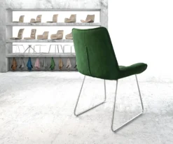 DELIFE Esszimmerstuhl Taimi-Flex Samt Grün Kufengestell Edelstahl -Vidaxlko Verkaufe b8aafe445eaecea5f39445ec1e0d52a9