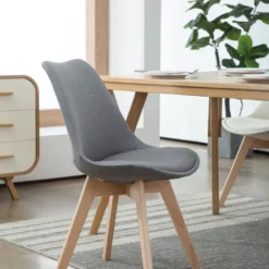 Deuline® Esszimmerstühle Grau-Stoffbezug Esszimmerstuhl Küchenstuhl SGS Massivholz Beine Polsterstuhl Retro Design Stühle Lehnstuhl Oslo 521205 4er-Set -Vidaxlko Verkaufe b8ddf507f31935071332aa9d5fc14882