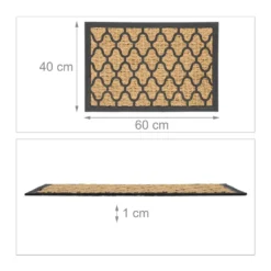 Relaxdays Fußmatte Gummi & Kokos Muster -Vidaxlko Verkaufe b9b89f22ec3a73119558a62763c19c53