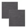 Betz 2 Stück Badvorleger PALERMO 100% Baumwolle Badematte Badteppich Duschvorlage Größe 60x60 Cm Qualität 680g/m² Farbe - Anthrazit