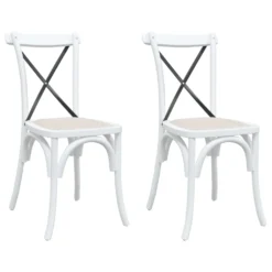 VidaXL 2 Stk. Esszimmerstühle Massivholz Buche