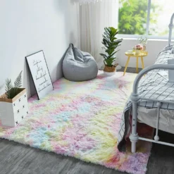 Regenbogen Übergroße Flauschige Teppiche 120*160cm Shaggy Area Rug Esszimmer Schlafzimmer Teppich Bodenmatte -Vidaxlko Verkaufe bbad31ce8c7a3e7ef52f4df6184a6322