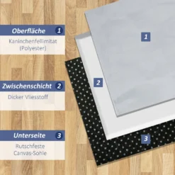 HOMCOM Flauschiger Teppich Kurzflor Anti-Rutsch Unterseite Für Wohnzimmer Schlafzimmer Modern Grau 160 X 230 Cm -Vidaxlko Verkaufe bbeb30741cd260c3d08ce77032d94ae2