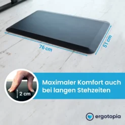 Ergotopia® Anti-Ermüdungsmatte Für Steharbeitsplätze, Ergonomische Arbeitsplatzmatte Für Gesundes & Schmerzfreies Stehen, Rutschfest & Langlebig, Ergonomische Schreibtisch Stehmatte -Vidaxlko Verkaufe bd389c22f7917710393f5b2007d0f0a5
