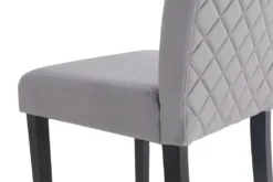 ByLIVING Esszimmerstuhl Silvio 2er-Set, Samt Bezug In Grau Mit Rautensteppung, Gestell Rubberwood Schwarz -Vidaxlko Verkaufe be104150f473312e3390d17dba2dccb9