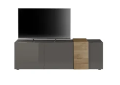TV-Board Lowboard Positano | Grau Hochglanz / Eiche Mercure -Vidaxlko Verkaufe be42cc7959fc0e0adb315e1125ca9ac0