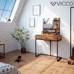 Vicco Schminktisch Fyrk Frisiertisch Frisierkommode Schminkkommode Metallgestell -Vidaxlko Verkaufe bee63932401edc846c36131c3dbe9294