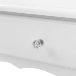 Schminktisch Mit Spiegel Und Hocker Frisiertisch Mit 4 Schubladen Inkl. 2 Stück Unterteiler Kosmetiktisch Mit Kippsicherung Weiß SONGMICS RDT07W -Vidaxlko Verkaufe bfa535429b1ff67377cf2a17b3803e13