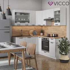 Vicco Eckküchenzeile Fame-Line Weiß Landhaus 160,5 X 190 Cm Holzwerkstoff 11 Vicco Eckküchenzeile Fame-Line Weiß Landhaus 160,5 X 190 Cm Holzwerkstoff -Vidaxlko Verkaufe c00e539daaca51bdb020f719210a7c79