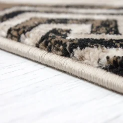 VIMODA Teppich Wohnzimmer Klassisch Kurzflor Orient Design Vintage Mandala Muster Dunkelbraun Braun Beige, Maße:240x340 Cm -Vidaxlko Verkaufe c1197354d1e9feae3edc1e297126245e