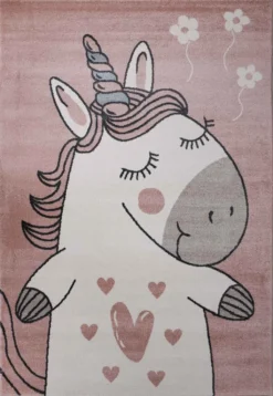 Kinderteppich Pony Einhorn Teppich Flauschig Für Kinderzimmer Spielzimmer, Maße:120x170 Cm -Vidaxlko Verkaufe c142175536adcccc759176e6a9614087