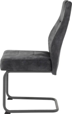 2er Set Esszimmerstuhl Linda - Samtvelour Vintage Anthrazit - Metallgestell Rundrohr Pulverbeschichtung Grau - 140kg Belastbar -Vidaxlko Verkaufe c26abcd7cc83d63eae789b46b31f2de2