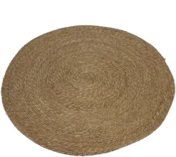 Bodenmatte 'Natur' Schöner Naturteppich Aus Unbehandeltem Maisstroh Geflochten