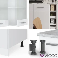 Vicco Küchenzeile + Arbeitsplatten R-Line Weiß Hochglanz 160 Cm Holzwerkstoff -Vidaxlko Verkaufe c379d8bc728ab1949c203690a112768c