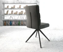 DELIFE Drehstuhl Pela-Flex Strukturstoff Anthrazit Kreuzgestell Kantig Schwarz 180° Drehbar Taschenfederkern -Vidaxlko Verkaufe c59cac3b6c5818da2ecb002a7d8c46ad