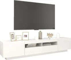 VidaXL TV-Schrank Mit LED-Leuchten Hochglanz-Weiß 200x35x40 Cm -Vidaxlko Verkaufe c8470fda8c5800f37921ac62ad1db5a8