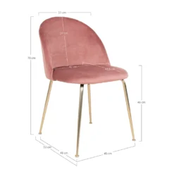 House Nordic Geneve, Gepolsterter Sitz, Samt, Pink -Vidaxlko Verkaufe c9c210f29fe2034b5b9356cfe3a8ed30