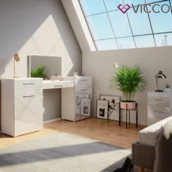 Vicco Schminktisch Irma Weiß Hochglanz 190,3 X 90 X 39 Cm Holzwerkstoff -Vidaxlko Verkaufe c9df3b735fb7966a0565afde87e885a6