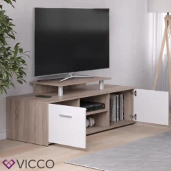 Vicco TV-Regal Lux Sonoma Weiß 136 X 51 X 53 Cm Holzwerkstoff -Vidaxlko Verkaufe cadde2bb3102165fb36ea4e413449af1