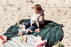 Bellochi Spielmatte Für Baby Und Kinder - Dunkelgrün - 138x120 Cm - Universal Spielteppich Zum Krabbelnlernen - Für Innen- Und Außenbereich - Weiches Veloursstoff - Blattform -Vidaxlko Verkaufe cbac67a00fdcfe36f3c72a7de3b949d3