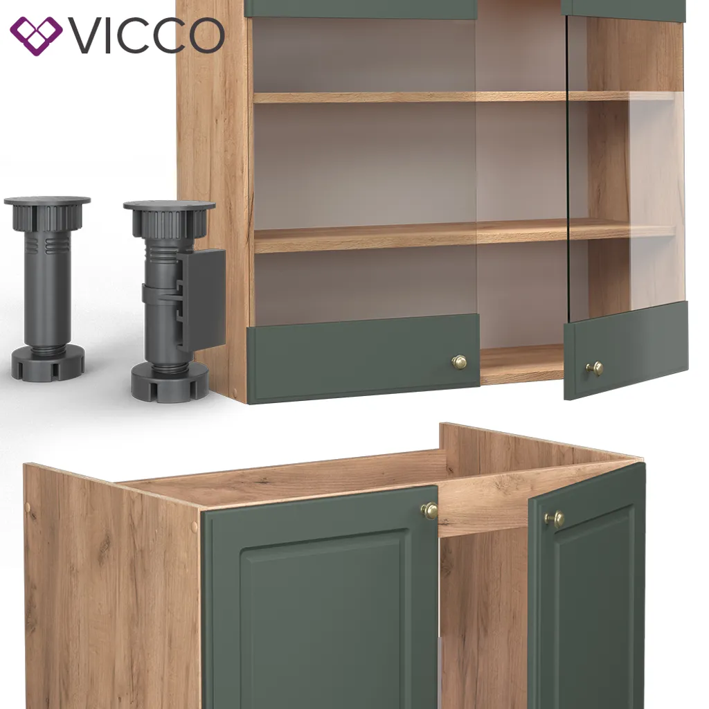 Vicco Küchenzeile Fame-Line Goldkraft Grün-Gold Landhaus 240 Cm Holzwerkstoff 5 Vicco Küchenzeile Fame-Line Goldkraft Grün-Gold Landhaus 240 Cm Holzwerkstoff – Bild 5