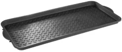 WALSER Mehrzweckwanne Safetray, Universale Kofferraumwanne, Kunststoffwanne, Auffangwanne, Schuhwanne, Ölwanne Small 77x35x3 Cm Schwarz 28100