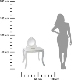 Atmosphera Créateur D'intérieur Schminktisch MDF-Platte Glas Weiß 91 Cm X 71,5 Cm X 51 Cm -Vidaxlko Verkaufe cdd38337ed2d19024c234f364a44dcf2