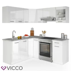 Vicco Küchenzeile R-Line Weiß Hochglanz 167x187 Cm Holzwerkstoff -Vidaxlko Verkaufe cdf3e3cf3f7c98e2875f5a7cd94843ad