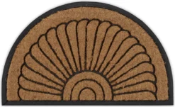 Relaxdays Halbrunde Fußmatte Kokos Und Gummi