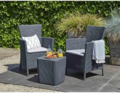 Keter 3-tlg. Garten-Sitzgruppe Iowa Graphitgrau 223929 -Vidaxlko Verkaufe ceaa274e9455972898bd04eb06b697d9