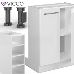 Vicco Kücheninsel Fame-Line Weiß Hochglanz 90 Cm Holzwerkstoff -Vidaxlko Verkaufe cefefb12d6d51652c1562f41df4408af