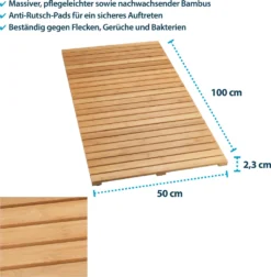 Bambus Dusch- Und Saunarost Für Innen- Und Außenbereich, Rutschhemmend 100 X 50 Cm -Vidaxlko Verkaufe cf439d1881e15f257635af4f28742fce