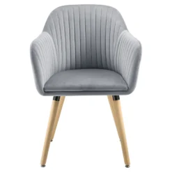 Armlehnstuhl Dover Esszimmerstuhl Polsterstuhl Küchenstuhl Sessel Stuhl Hellgrau Samt-Optik [en.casa] -Vidaxlko Verkaufe cf8f91c202b5d6340f9a000a612fd150