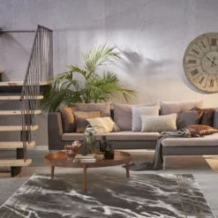 Teppich Wohnzimmer – Gold - Kurzflor- Bordüre Meliert , Größe:200 X 290 Cm -Vidaxlko Verkaufe cfdc6d1dd1103312b67958194c65b87c