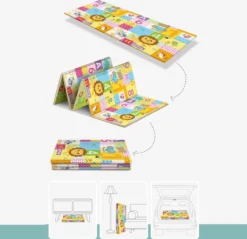 Krabbelmatte Spielmatte Faltbar Doppelseitig Spielunterlage Spielteppich Baby Matte Tragbar Wasserdicht Bunt 180x100cm (Grün) -Vidaxlko Verkaufe cfdf529fa170a213bbf56986b294bb44