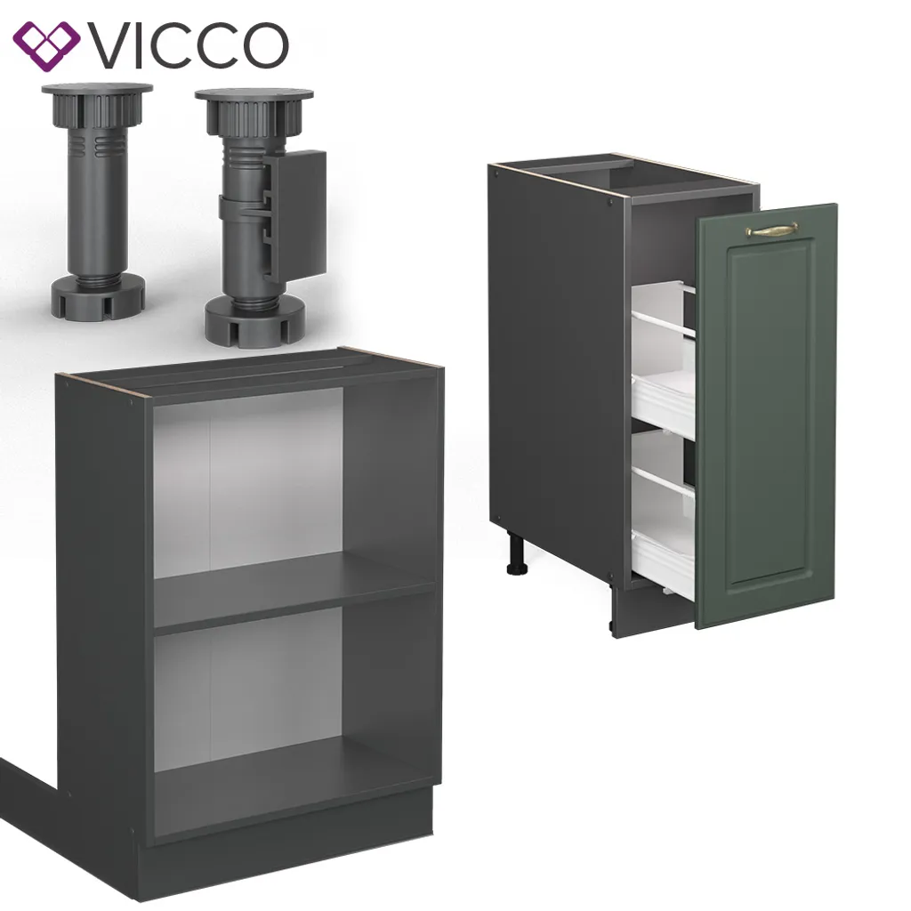 Vicco Kücheninsel Fame-Line Anthrazit-Gold Landhaus 90 Cm Holzwerkstoff 5 Vicco Kücheninsel Fame-Line Anthrazit-Gold Landhaus 90 Cm Holzwerkstoff – Bild 5